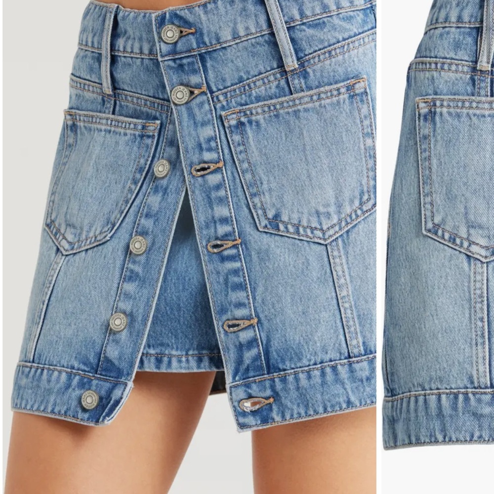 Button-Up Women's Denim Mini Skirt